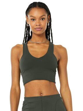 Alo Airbrush Real Bra Tank in Dark Cactus